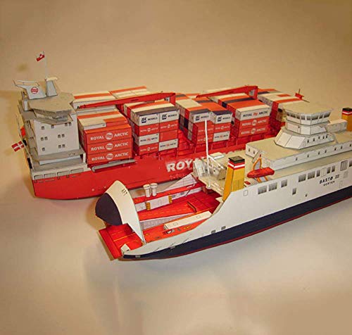 ZCYXQR Modelo de Rompecabezas de Papel Militar Juguetes 1/400 Escala Barco contenedor danés Mary Arctica Juguetes y Regalos para niños de 13 Pulgadas