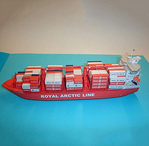 ZCYXQR Modelo de Rompecabezas de Papel Militar Juguetes 1/400 Escala Barco contenedor danés Mary Arctica Juguetes y Regalos para niños de 13 Pulgadas