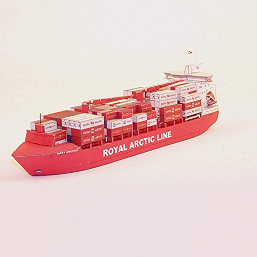 ZCYXQR Modelo de Rompecabezas de Papel Militar Juguetes 1/400 Escala Barco contenedor danés Mary Arctica Juguetes y Regalos para niños de 13 Pulgadas