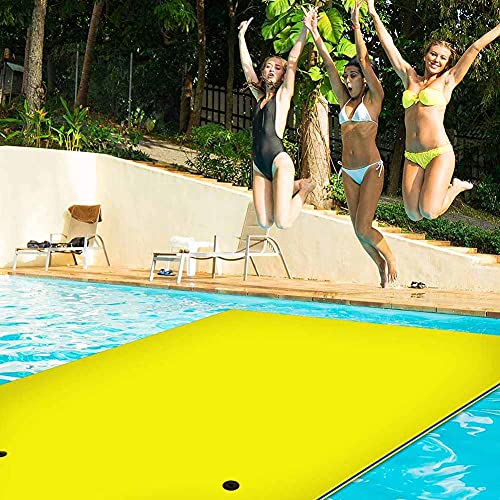 ZDSKSH Colchoneta de Agua Flotante, Hamaca de Agua, Isla Flotante Enrollable de Espuma xpe de 3 Capas para Playa, Piscina, Lago, recreación acuática y relajación, 270x150x3.5cm