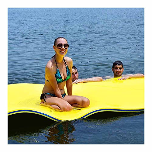 ZDSKSH Colchoneta de Agua Flotante, Hamaca de Agua, Isla Flotante Enrollable de Espuma xpe de 3 Capas para Playa, Piscina, Lago, recreación acuática y relajación, 270x150x3.5cm