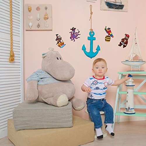 ZERHOK DIY Pegatinas Pirata,24 Hojas Calcomanía Pirata Infantiles Pirate Stickers Decoración de Habitación Infantil Temática Pirata Guarderías Clases Manuales Premios Aula Regalo para Niños