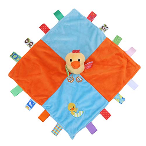 Zerodis Manta de Seguridad para bebés, edredón con Forma de Pato de Felpa para bebés, Mantas relajantes para bebés, Juguete de Peluche para bebés recién Nacidos, niñas y niños(#1)