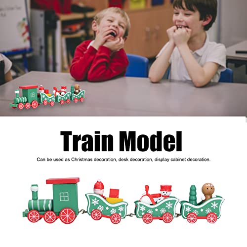 Zerodis Vehículo de Casa de Muñecas, Modelo de Trenes de Dibujos Animados de Colores Navideños, Accesorios de Decoración de Juguetes de Vacaciones para Niños(Escribe un)