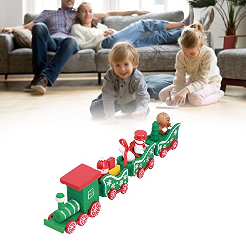 Zerodis Vehículo de Casa de Muñecas, Modelo de Trenes de Dibujos Animados de Colores Navideños, Accesorios de Decoración de Juguetes de Vacaciones para Niños(Escribe un)