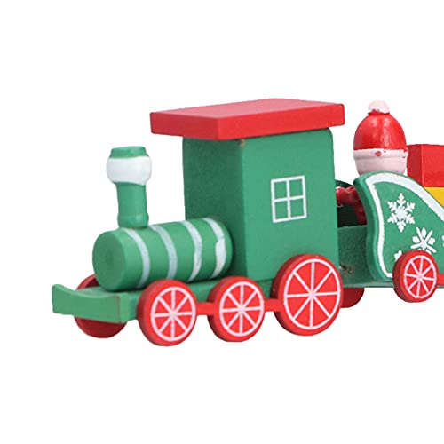 Zerodis Vehículo de Casa de Muñecas, Modelo de Trenes de Dibujos Animados de Colores Navideños, Accesorios de Decoración de Juguetes de Vacaciones para Niños(Escribe un)