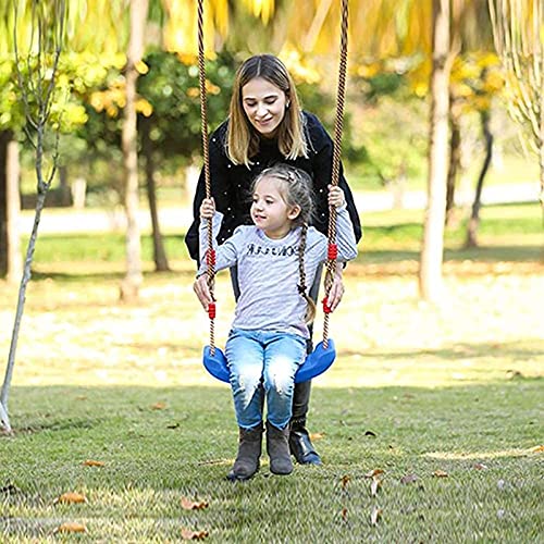 ZFQZKK Sillón de Swing para niños, Silla Mecedora Swing Seat Garden Swing con Cuerdas Ajustables Incluidas Ideal para Juegos de Swing y Marcos de Escalada Asiento de Columpio (Color : Blue)