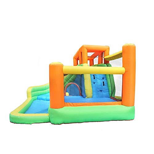 ZGYZ Castillos hinchables con tobogán Castillo Inflable Parque Infantil para niños Equipo de Juego al Aire Libre Pequeño trampolín Combinación de tobogán Castillo Hinchable Inflable, tobogán de Agua