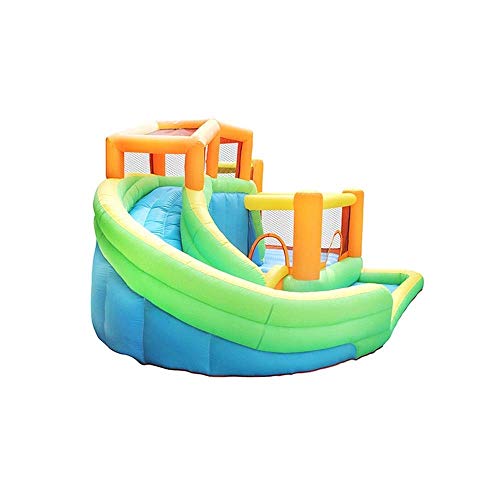 ZGYZ Castillos hinchables con tobogán Castillo Inflable Parque Infantil para niños Equipo de Juego al Aire Libre Pequeño trampolín Combinación de tobogán Castillo Hinchable Inflable, tobogán de Agua