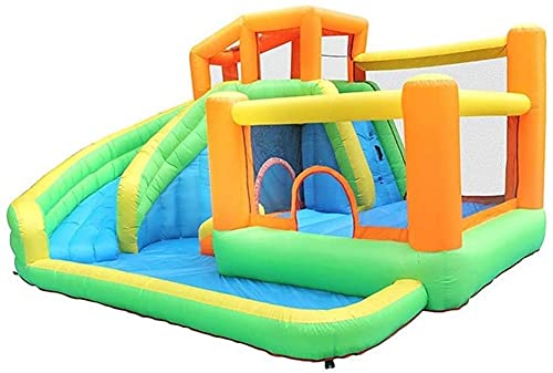 ZGYZ Castillos hinchables con tobogán Castillo Inflable Parque Infantil para niños Equipo de Juego al Aire Libre Pequeño trampolín Combinación de tobogán Castillo Hinchable Inflable, tobogán de Agua