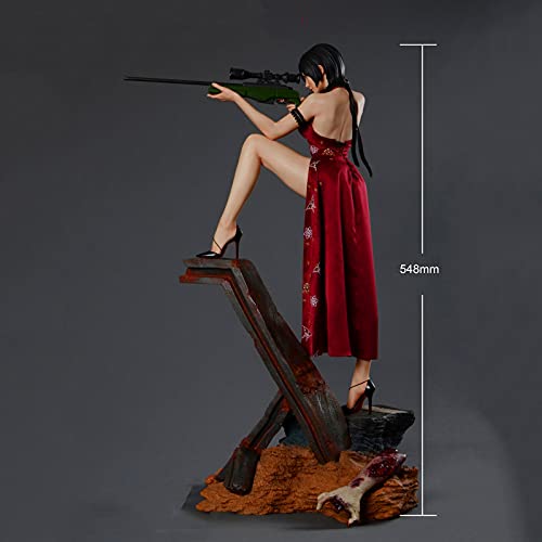 ZH 1/4 Resident Evil Ada Wong Figuras De Acción Coleccionables, 55Cm Anime Estatua Modelo, Materiales De Protección Ambiental De Resina Adornos Decoración De Escritorio De Oficina En Casa