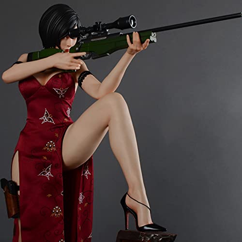 ZH 1/4 Resident Evil Ada Wong Figuras De Acción Coleccionables, 55Cm Anime Estatua Modelo, Materiales De Protección Ambiental De Resina Adornos Decoración De Escritorio De Oficina En Casa