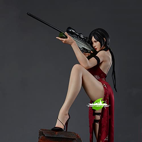 ZH 1/4 Resident Evil Ada Wong Figuras De Acción Coleccionables, 55Cm Anime Estatua Modelo, Materiales De Protección Ambiental De Resina Adornos Decoración De Escritorio De Oficina En Casa