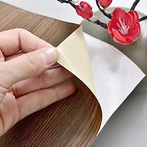 ZHANGAIGUO Impermeable del PVC del Vinilo De Madera del Grano Auto Adhesivo del Papel Pintado,Cocina Armario Muebles del Gabinete De Renovación De La Puerta Pegatinas De Pared 5M /10M 1pcs