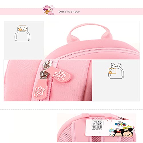 zhangmeiren Mochila De Bonos De Mickey Pack De Disney, Bolso De Hombro De Camping De Viaje De Ocio para Niños (Color : Pink-A, Size : M-21.5 * 12 * 26.5CM)