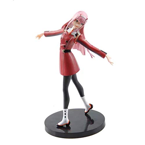 Zhongkaihua Figuras de Anime: Zero Two Darling In The FRANXX 02 Figuras coleccionables de Juguete de PVC Linda versión Q Pretty Girl Hecho a Mano Modelo de Escultura,Amantes del Anime Regalos