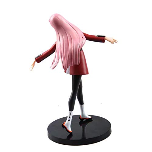 Zhongkaihua Figuras de Anime: Zero Two Darling In The FRANXX 02 Figuras coleccionables de Juguete de PVC Linda versión Q Pretty Girl Hecho a Mano Modelo de Escultura,Amantes del Anime Regalos