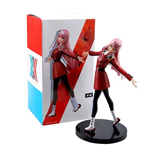 Zhongkaihua Figuras de Anime: Zero Two Darling In The FRANXX 02 Figuras coleccionables de Juguete de PVC Linda versión Q Pretty Girl Hecho a Mano Modelo de Escultura,Amantes del Anime Regalos