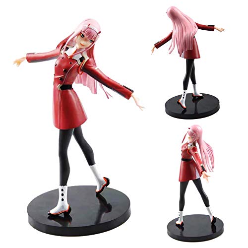 Zhongkaihua Figuras de Anime: Zero Two Darling In The FRANXX 02 Figuras coleccionables de Juguete de PVC Linda versión Q Pretty Girl Hecho a Mano Modelo de Escultura,Amantes del Anime Regalos