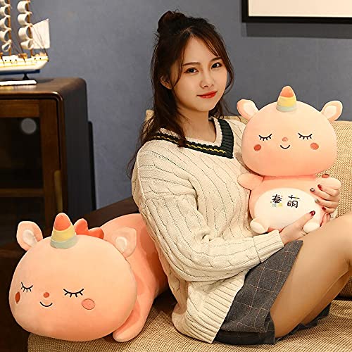 ZhuSen Lindo muñeco Unicornio Creativo Pluma de algodón Relleno Kawaii Peluche de Juguete 40cm C