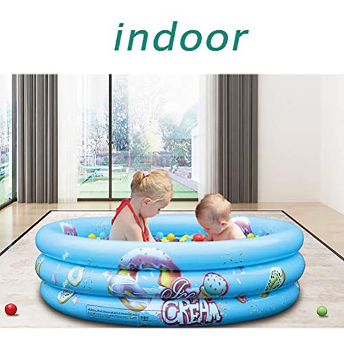 Zhyaj Redonda Piscinas Portatil Hinchables Infantil PVC Piscinas para Bebe Indoor Bañera Hinchable,Blue 1b,110 * 30cm