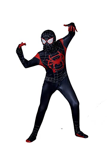 Zi Xi & Zi Qi Disfraz de Capitán América de Superhéroe Unisex Adulto, Miles Morales Halloween Cosplay Spiderman Disfraz, Estilo 3, 80