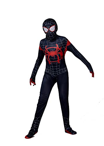 Zi Xi & Zi Qi Disfraz de Capitán América de Superhéroe Unisex Adulto, Miles Morales Halloween Cosplay Spiderman Disfraz, Estilo 3, 80