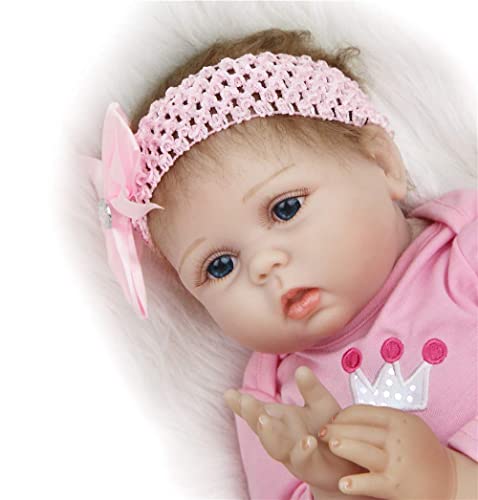 ZIYIUI Bebes Reborn niñas Muñecas Reborn Silicona Reales Recien Nacidos Toddler niño Realista Baby Dolls Girls Ojos Abiertos Baratos Muñecos Reborn Originales Bebe Reborn Verdadero 55 Cm (3)