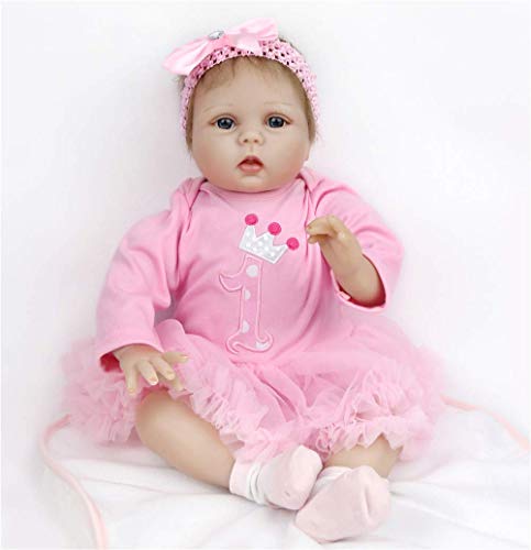 ZIYIUI Bebes Reborn niñas Muñecas Reborn Silicona Reales Recien Nacidos Toddler niño Realista Baby Dolls Girls Ojos Abiertos Baratos Muñecos Reborn Originales Bebe Reborn Verdadero 55 Cm (3)