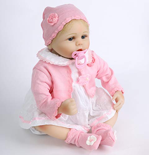 ZIYIUI Realista Muñecas Reborn 55 cm 22 Pulgadas Bebe Reborn Niña Vinilo de Silicona Suave Recién Nacido Reborn Dolls Regalo de Juguete