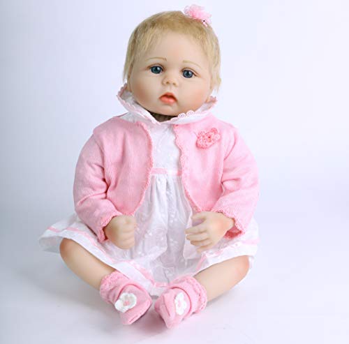 ZIYIUI Realista Muñecas Reborn 55 cm 22 Pulgadas Bebe Reborn Niña Vinilo de Silicona Suave Recién Nacido Reborn Dolls Regalo de Juguete