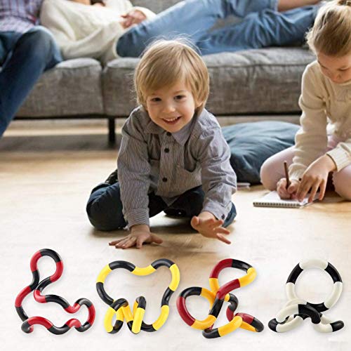 ZIYUMI Stress Relief Feeling Wrap Toy Creative Finger Hand tangles Hand Eye Coordination Toy Fidget Twister Hand Toy for Autism Random (Pack of 4)