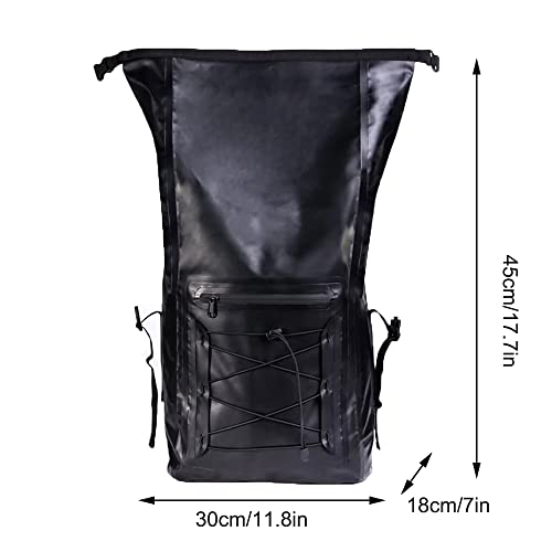 ZJQQ Bolsa a Prueba Agua Premium 30L, Mochila Ciclismo Viaje, construcción PVC, 2 Correas Ajustables para el Hombro, Bolsa Red elástica la Cuerda, para la Pesca para Caminar Camping Kayaking Rafting.