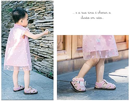 ZKDY Zapatos de bebé Bebé Unisex Hecho a Mano Zapatos de Tela Sandalias Niñas Niños Antideslizantes Ampliable sudorable Ajuste Zapatos de Agua de bebé (Color : Pink, Size : 14cm)