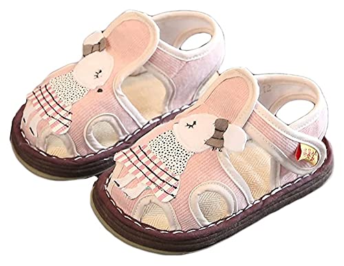 ZKDY Zapatos de bebé Bebé Unisex Hecho a Mano Zapatos de Tela Sandalias Niñas Niños Antideslizantes Ampliable sudorable Ajuste Zapatos de Agua de bebé (Color : Pink, Size : 14cm)