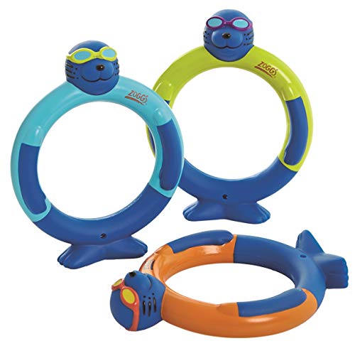 Zoggs Rings Palos Dive Sticks Buceo Juguetes para niños, Bebés Unisex, Rojo/Verde/Amarillo/Púrpura/Azul, 3 Años +