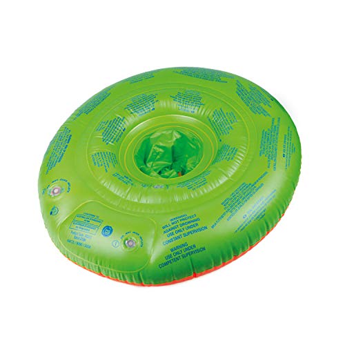 Zoggs Trainer Seat Inflable Flotador Barco de Natación Bebe, Bebés Unisex, Naranja/Verde, 3-12 Meses