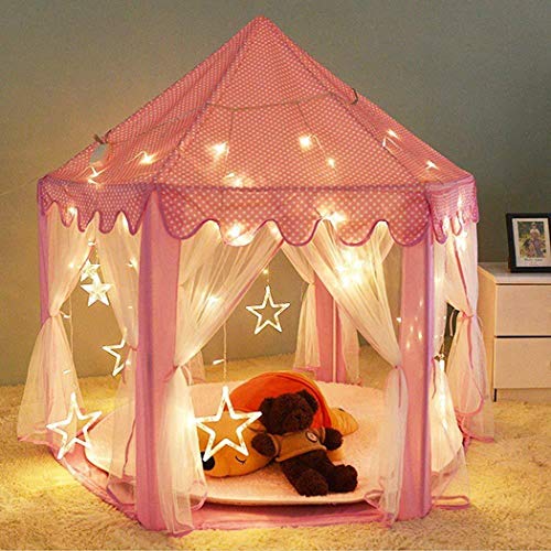 ZOYLINK Niño Play Tent Linda Pop Up Play Tent Princess Tienda para Juegos De Al Aire Libre Interior Pop Up Play Tents For Kids Princess