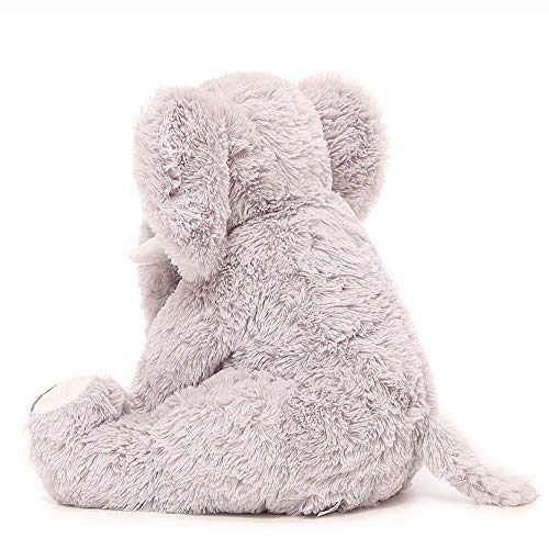 ZPPZ Suave Felpa Elefante Peluches, Elefante Peluches Peluche Grande para niños pequeños, Esponjoso y Suave, Calidad de Peluche Suave para Niños Y Niñas Grey