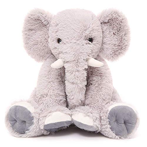 ZPPZ Suave Felpa Elefante Peluches, Elefante Peluches Peluche Grande para niños pequeños, Esponjoso y Suave, Calidad de Peluche Suave para Niños Y Niñas Grey