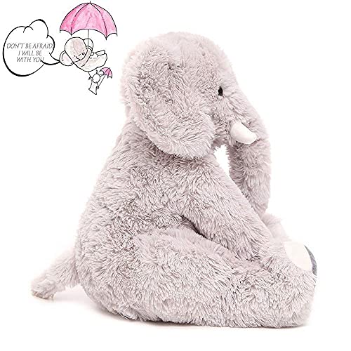 ZPPZ Suave Felpa Elefante Peluches, Elefante Peluches Peluche Grande para niños pequeños, Esponjoso y Suave, Calidad de Peluche Suave para Niños Y Niñas Grey