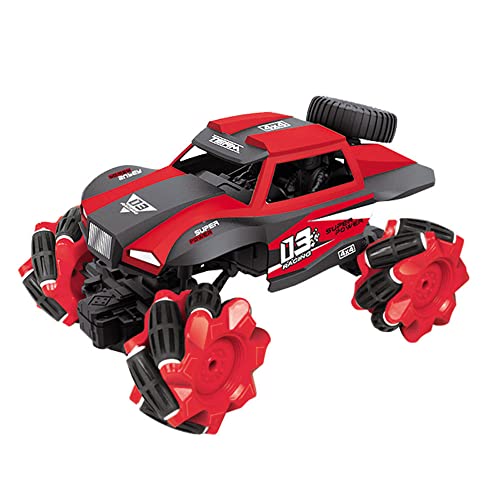 Zpzzy Lateral Drift Stunt RC Rally Car Watch Control Remoto con luz Todo Terreno RC Car 360 ° Vehículo de Escalada en Roca Mecanum Wheel Racing Car para 30 Minutos de Juego Regalo de cumpleaños