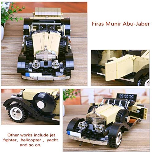 ZT De los niños de los bloques huecos, Aristocrática coche ideal clásico del coche, DIY 3D Puzzle Juego puzzle, muy restaurado interior, la puerta se puede abrir, Regalo de cumpleaños for niños (810 p