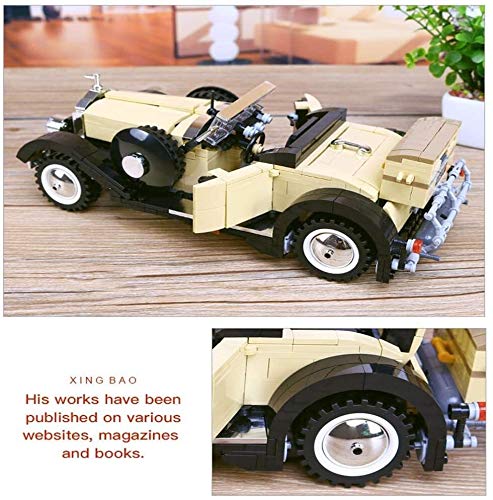 ZT De los niños de los bloques huecos, Aristocrática coche ideal clásico del coche, DIY 3D Puzzle Juego puzzle, muy restaurado interior, la puerta se puede abrir, Regalo de cumpleaños for niños (810 p