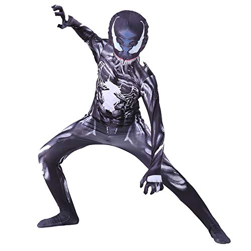 ZUOZHE Niños Adulto Superhéroe Spiderman Ropa Cosplay Halloween Navidad Celebracion Traje Fiesta De Baile Medias Siamesas Spider-Man Anime Disfraz,E-(115~125cm)