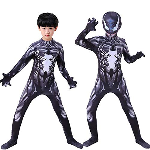 ZUOZHE Niños Adulto Superhéroe Spiderman Ropa Cosplay Halloween Navidad Celebracion Traje Fiesta De Baile Medias Siamesas Spider-Man Anime Disfraz,E-(115~125cm)