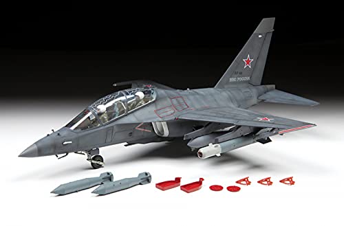 Zvezda 4818 YAK-130 Mitten-Maqueta de plástico (Escala 1:48), Color Plateado