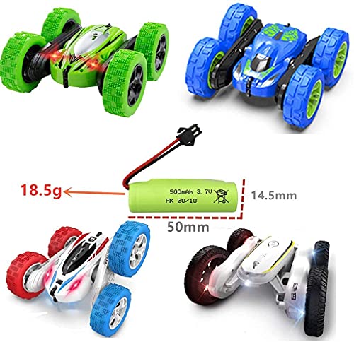 ZYGY 2Piezas 3,7V 500mAh batería de Litio para DE35 DE38 DE40 DE50 Rollo de Doble Cara Stunt RC Coche / Coche de Juguete para niños