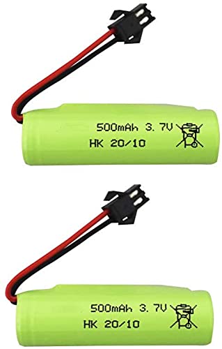 ZYGY 2Piezas 3,7V 500mAh batería de Litio para DE35 DE38 DE40 DE50 Rollo de Doble Cara Stunt RC Coche / Coche de Juguete para niños