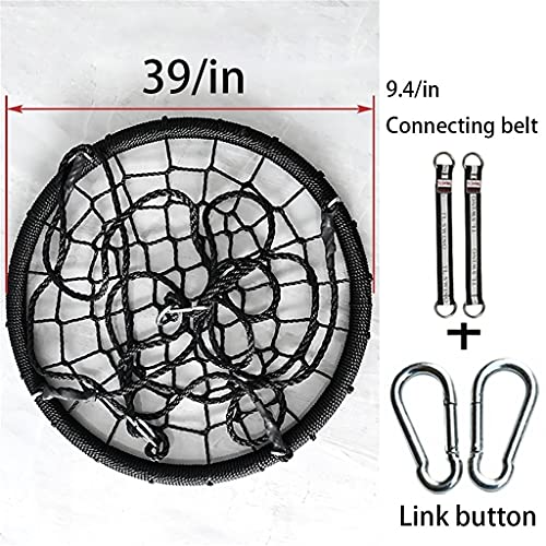 ZYMING Columpio Asiento de Swing Kids Aleación 39 Pulgadas Cuerda Grande Cadena de Giro Silla Cuerda Cuerda Malla Asiento Swing Volar para Indoor Hogar Al Aire Libre Swing Asiento Swing